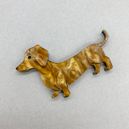 Denise the Red Dachshund Brooch