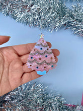 Load image into Gallery viewer, Pink Christmas Tree brooch
