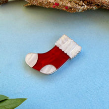 Load image into Gallery viewer, Preorder Simple Stocking Brooch
