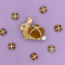 Load image into Gallery viewer, Hot Cross Bunny Brooch
