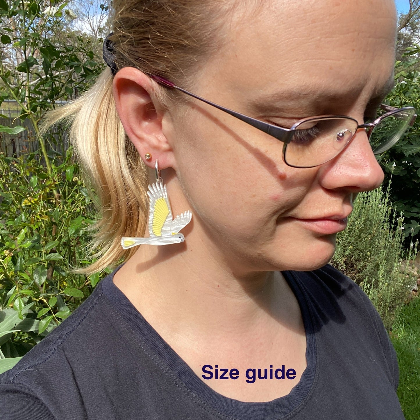 Sulphur Crested White Cockatoo earrings