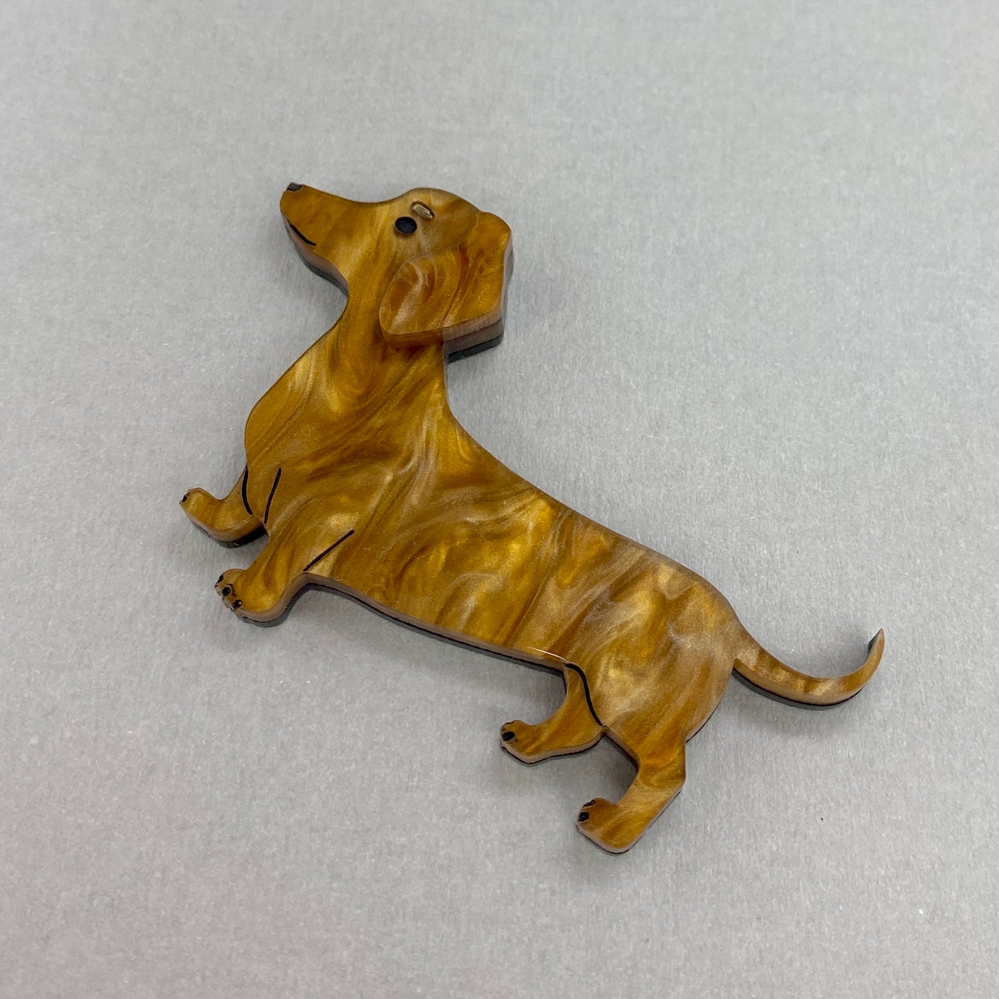 Denise the Red Dachshund Brooch