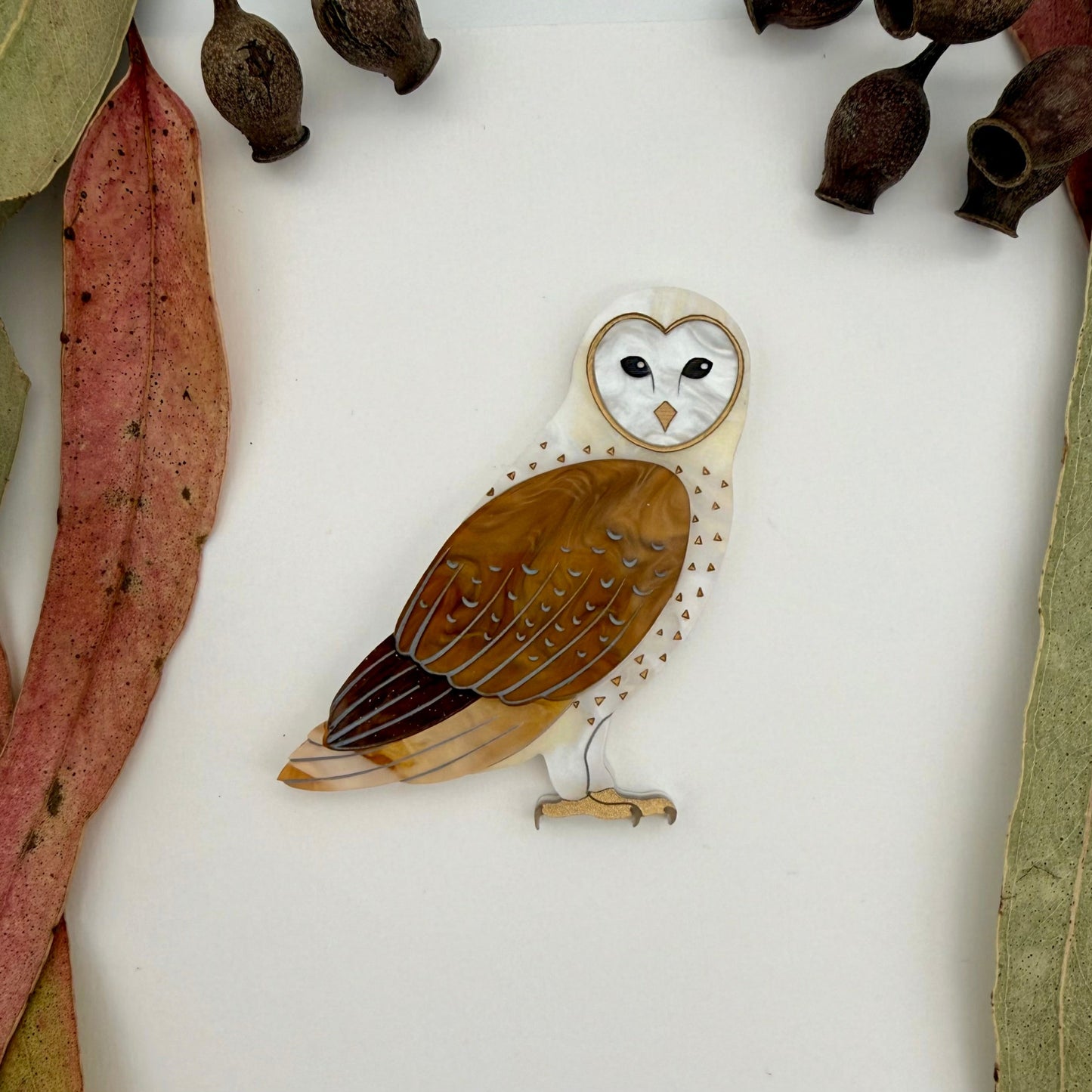 Eastern Barn Owl Brooch