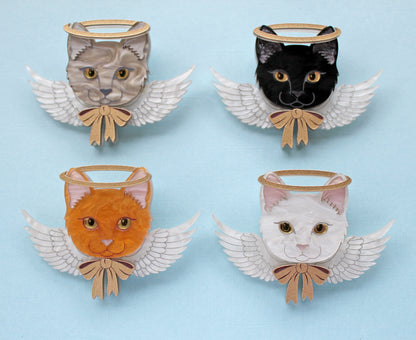 Angel Cat Brooch