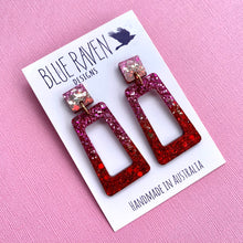 Load image into Gallery viewer, Resin Earrings - Pink/Red

