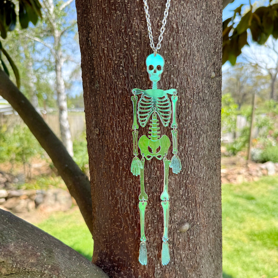 SAMPLE Skeleton Necklace - Iridescent