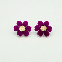 Load image into Gallery viewer, Cherry Blossom Stud Earrings - Fuchsia
