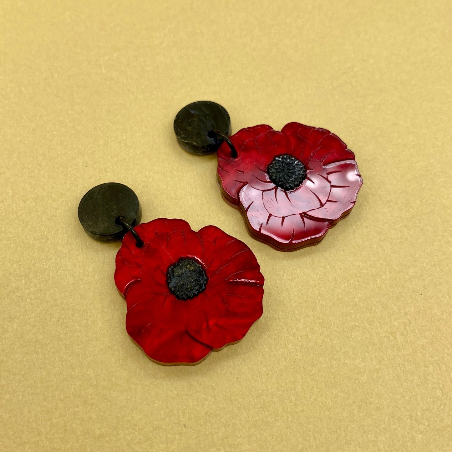 Poppy Flower earrings