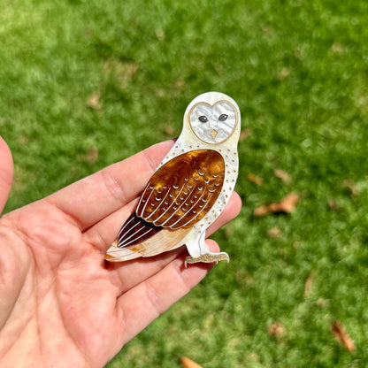 Eastern Barn Owl Brooch