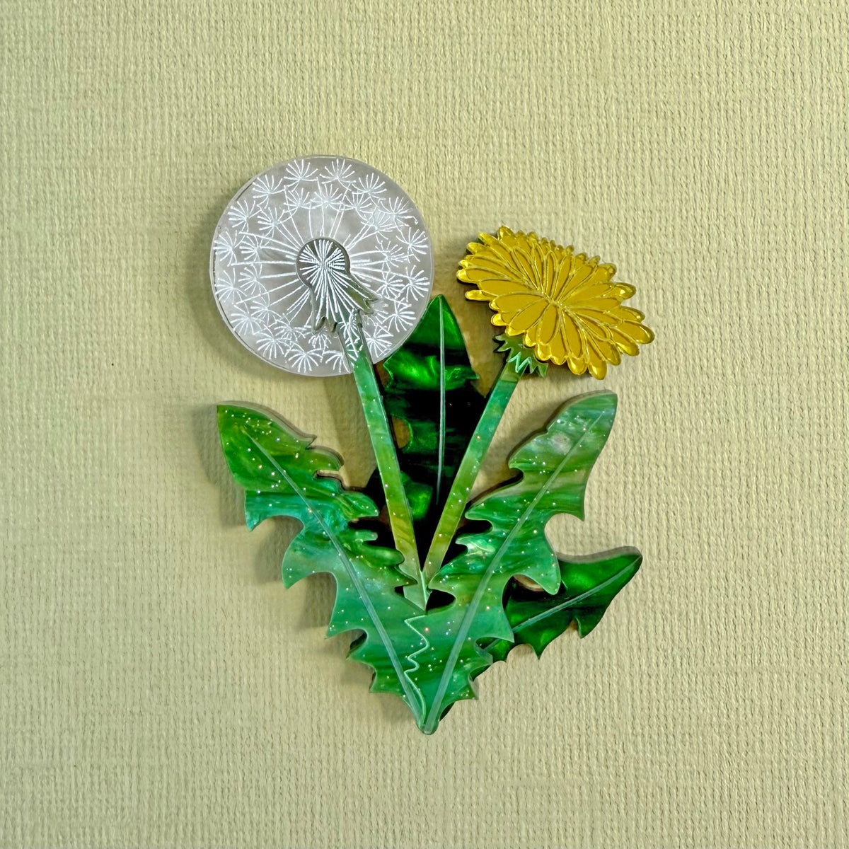 Make a Wish Dandelion Brooch