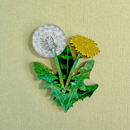 Make a Wish Dandelion Brooch
