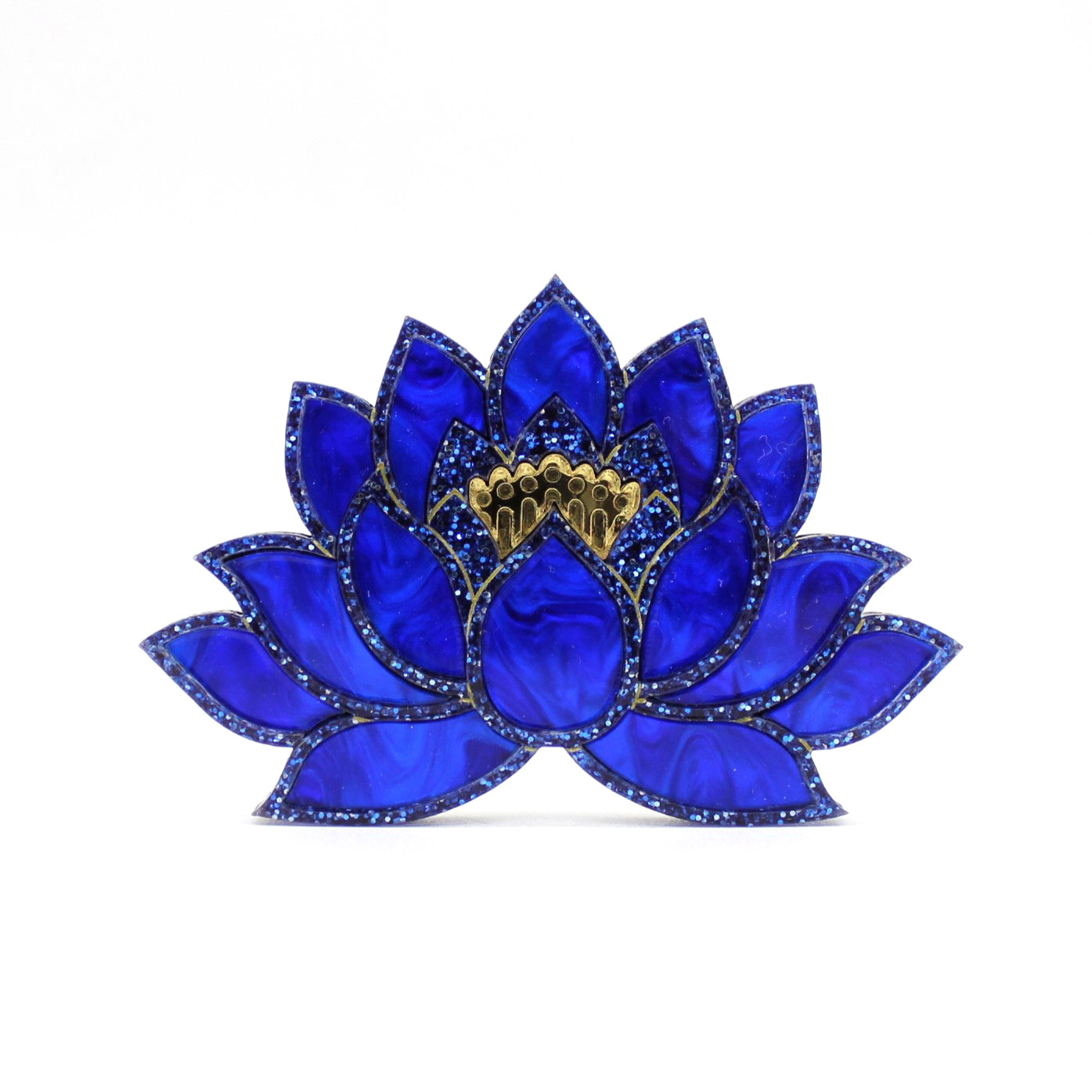 Preorder Blue Lotus Brooch - Dark