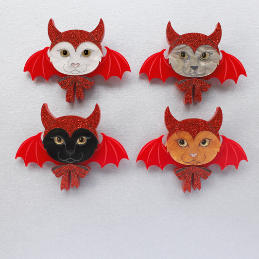 Devil Cat Brooch