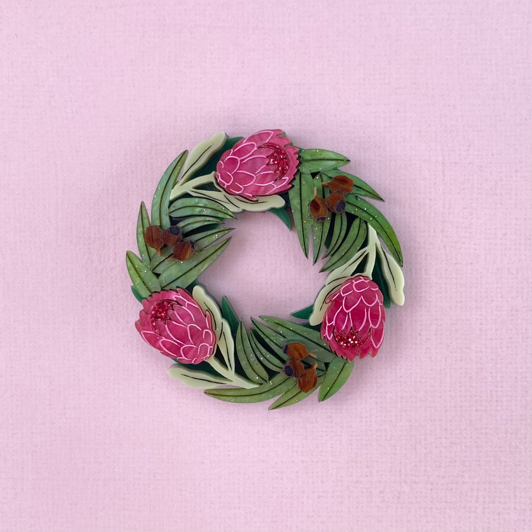 Season's Greetings brooch