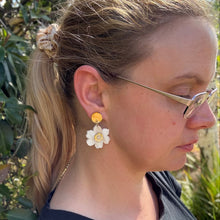 Load image into Gallery viewer, Cherry Blossom Earrings - White Marble
