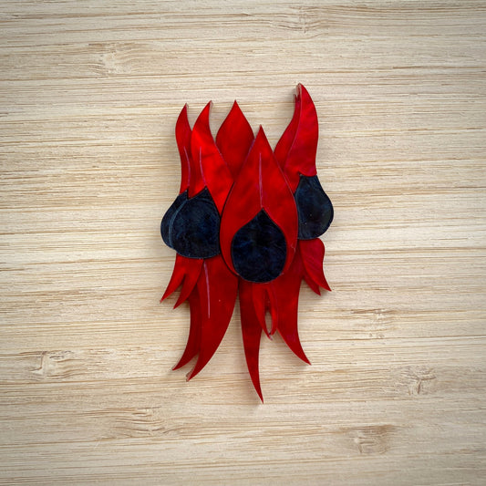 Sturt's Desert Pea brooch