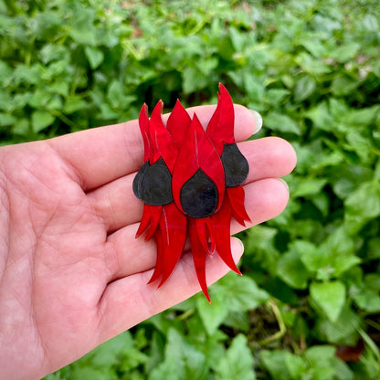 Sturt's Desert Pea brooch