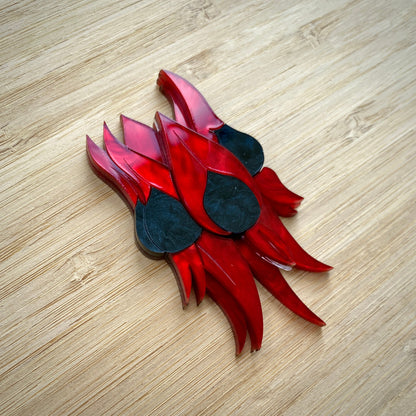 Sturt's Desert Pea brooch