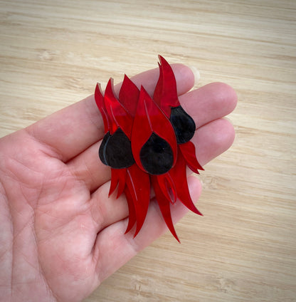 Sturt's Desert Pea brooch