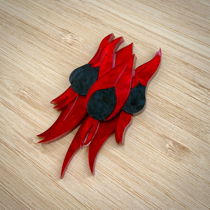 Sturt's Desert Pea brooch