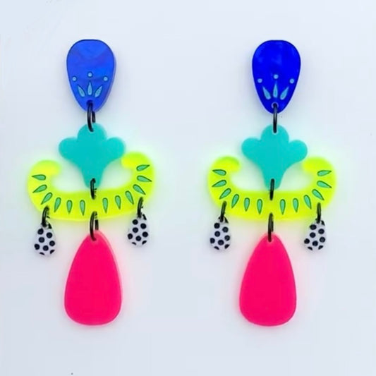Neon Statement Earrings
