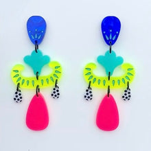 Load image into Gallery viewer, Neon Statement Earrings
