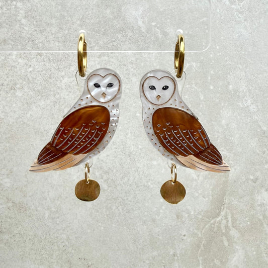 Eastern Barn Owl Earrings