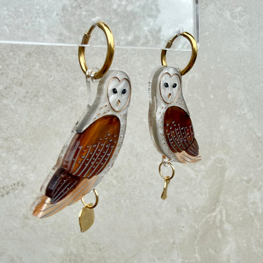 Eastern Barn Owl Earrings