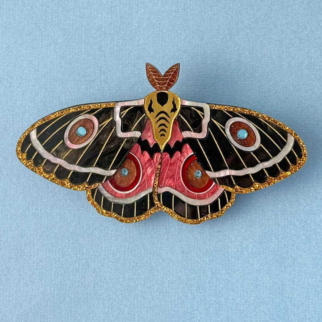 Zaddach's Emperor Moth Brooch