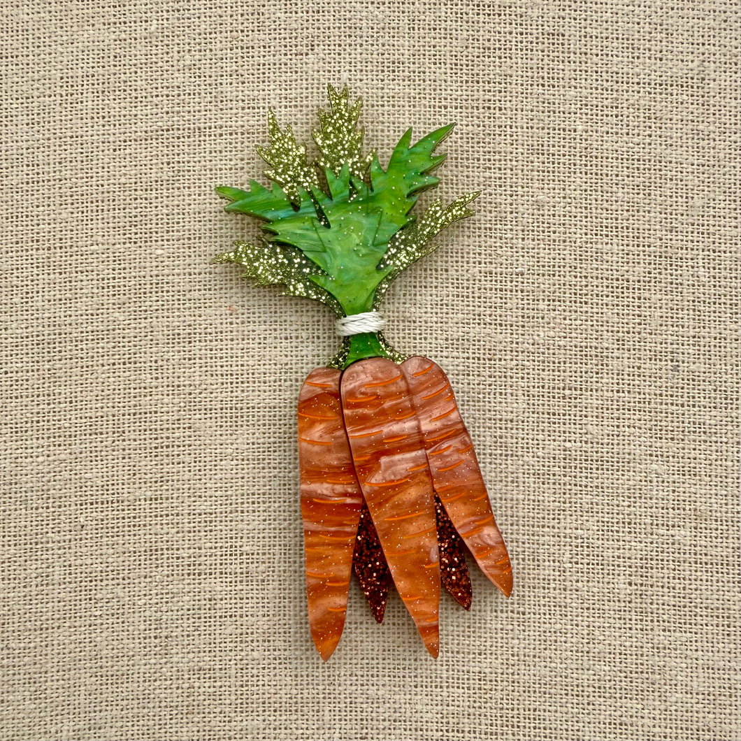 Preorder Bunch of Carrots Brooch