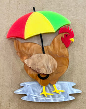 Load image into Gallery viewer, SAMPLE Henrietta Hen Brooch -brown
