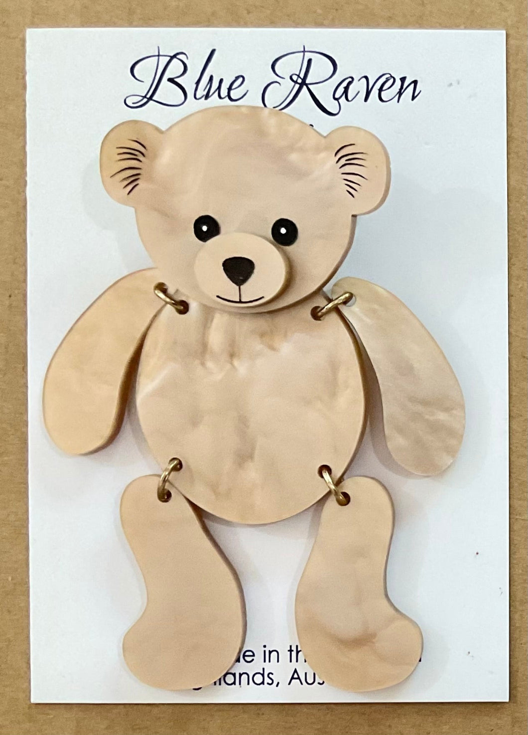 SECONDS Harry Bear-Face brooch