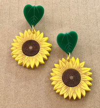 Load image into Gallery viewer, SAMPLE Sunflower Earrings
