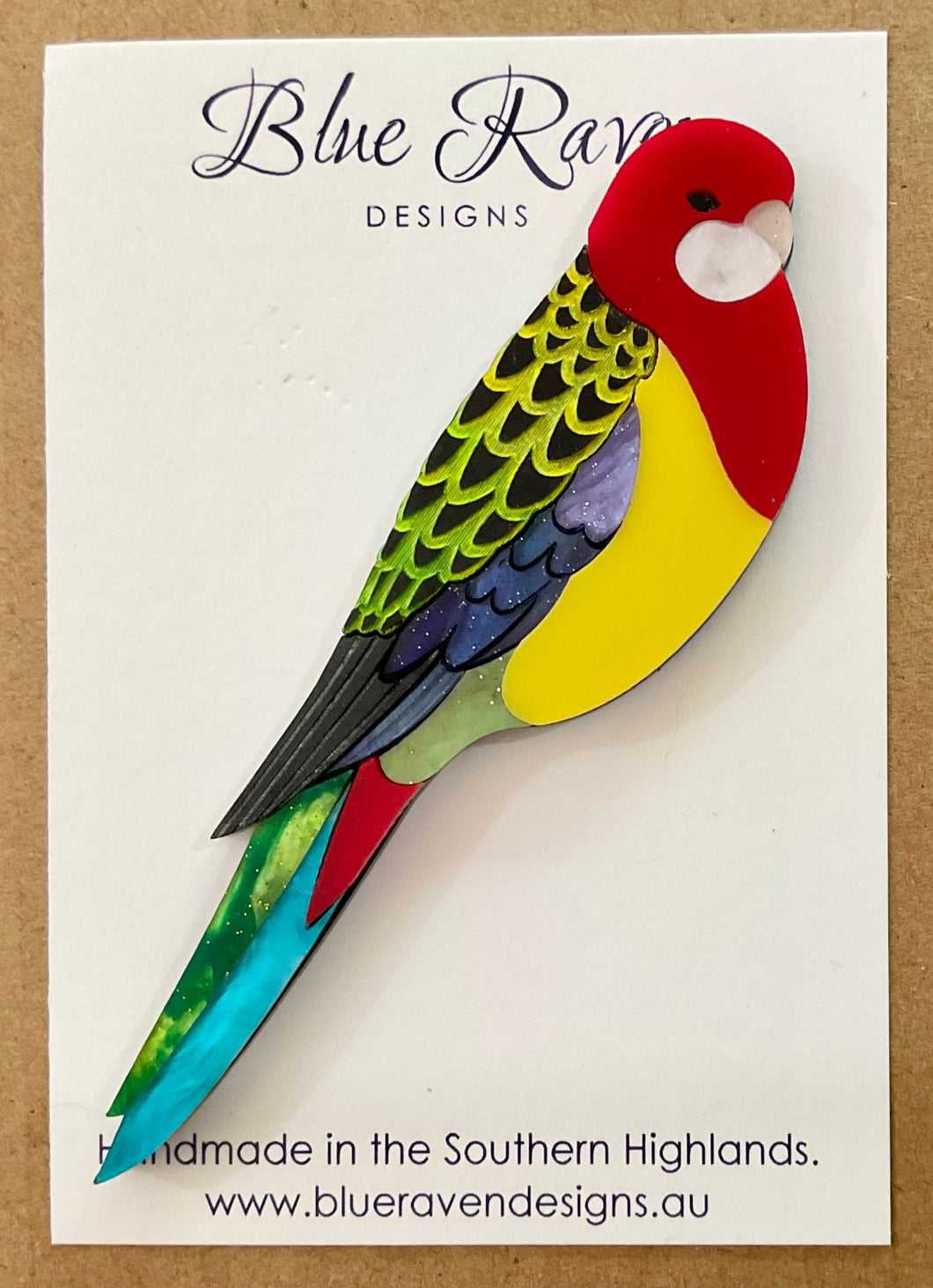 SAMPLE Eastern Rosella Brooch