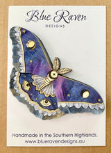 Load image into Gallery viewer, SECONDS Mystic Moth Brooch - Blue
