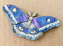 Load image into Gallery viewer, SECONDS Mystic Moth Brooch - Blue

