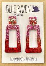 Load image into Gallery viewer, Resin Earrings - Pink/Red
