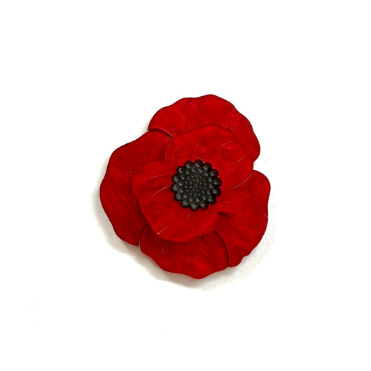 Poppy Flower brooch