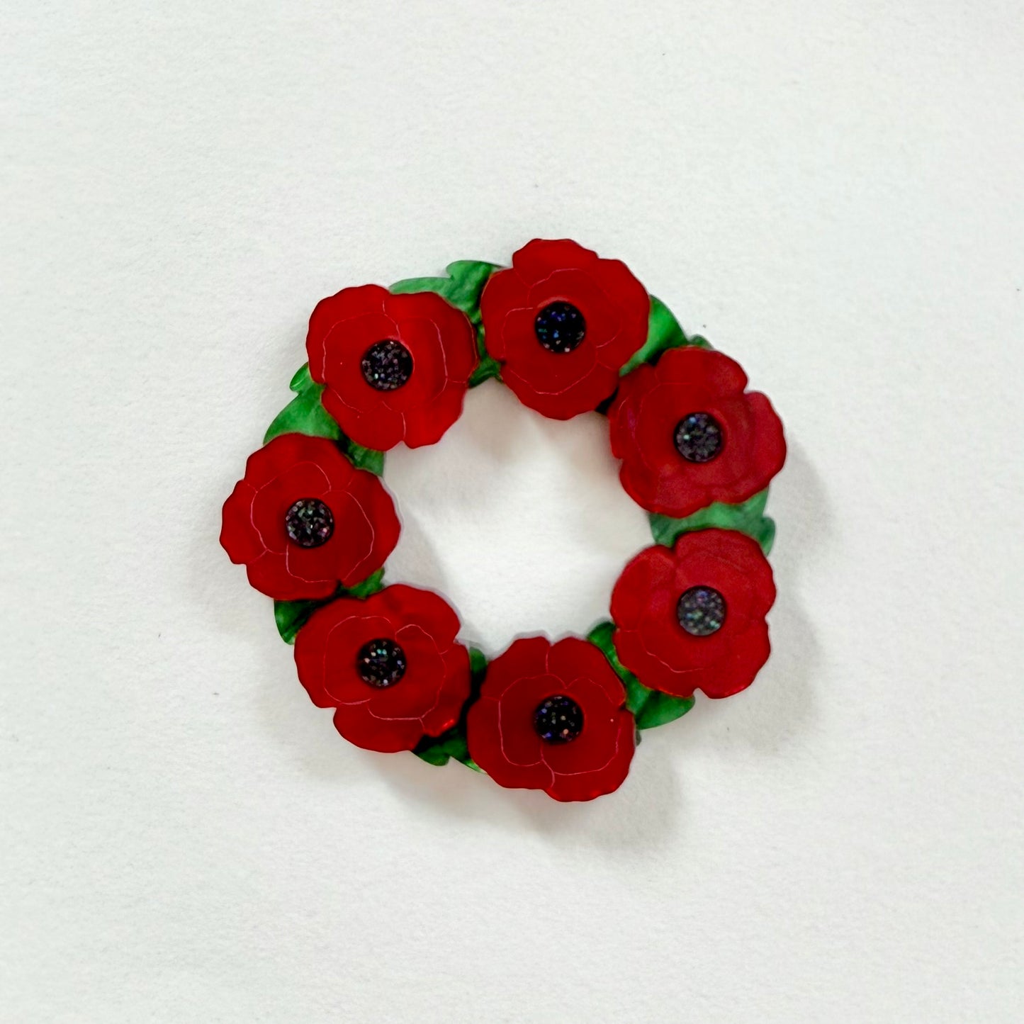 Preorder Poppy Flower Wreath Brooch