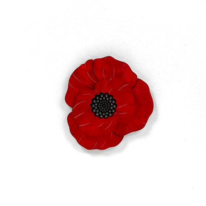 Poppy Flower brooch