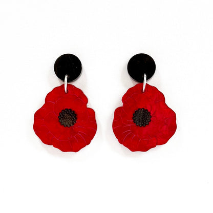 Poppy Flower earrings