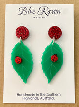 Load image into Gallery viewer, SAMPLE Ladybug on Leaf Earrings
