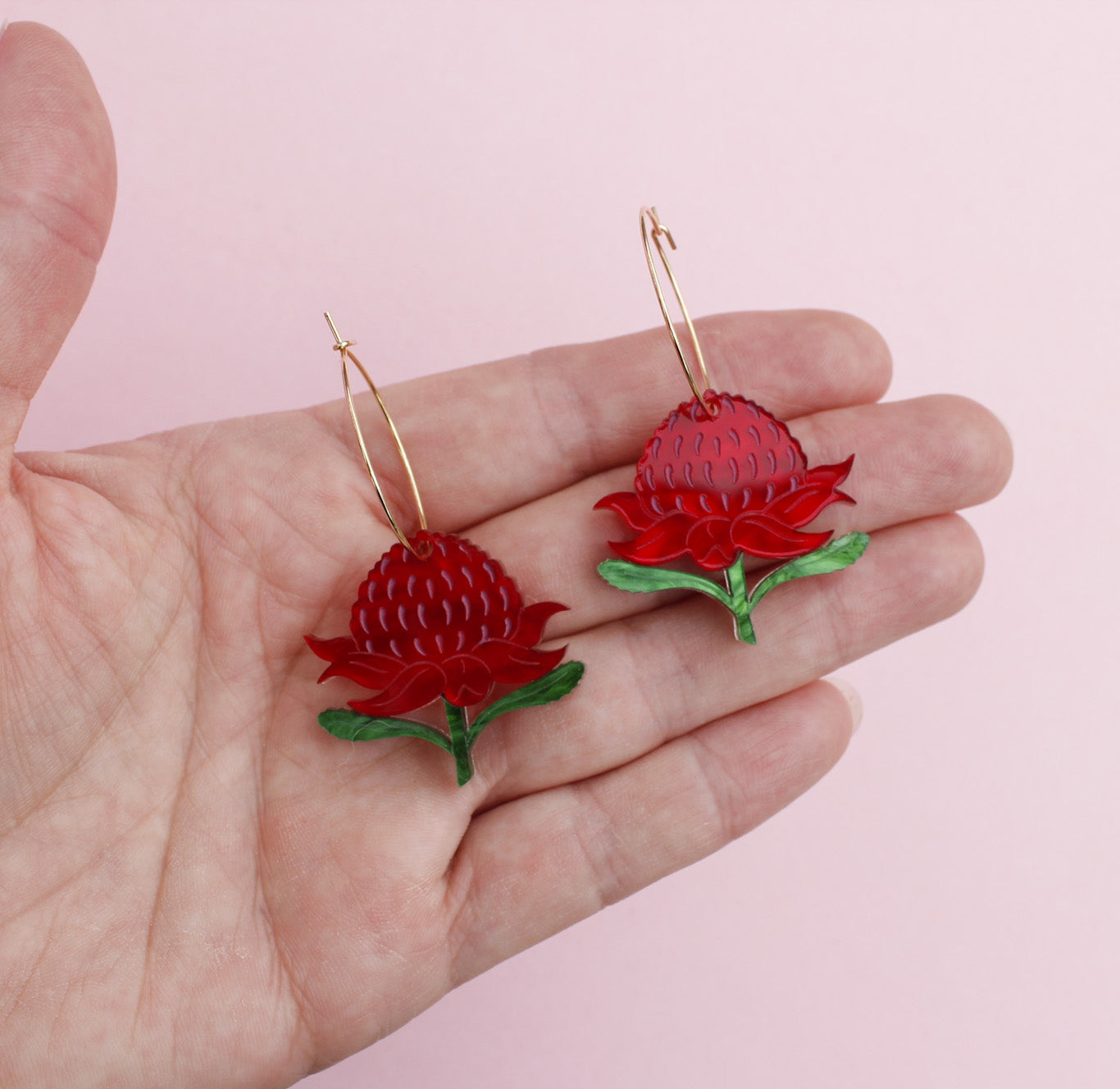 Waratah Earrings