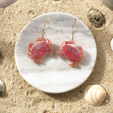 Load image into Gallery viewer, Lunar Pink Crab Earrings
