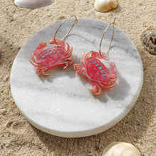 Load image into Gallery viewer, Lunar Pink Crab Earrings
