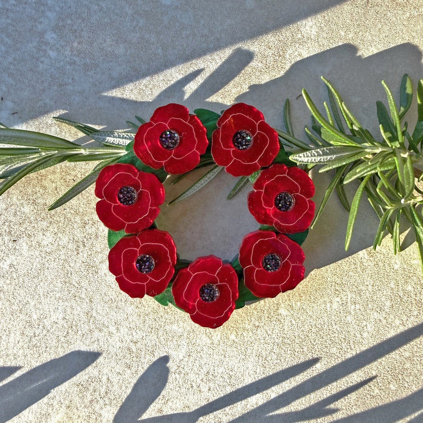 Preorder Poppy Flower Wreath Brooch