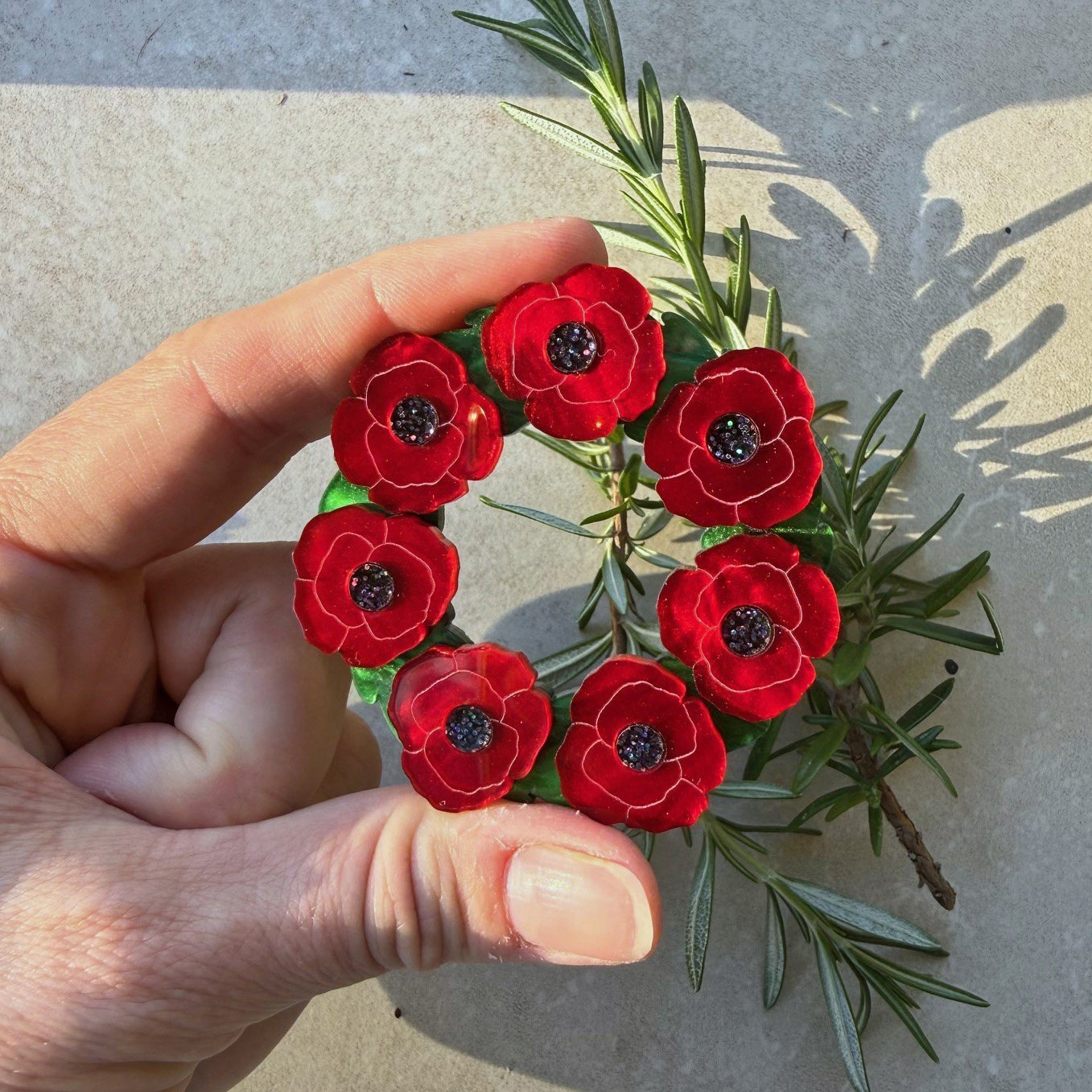 Preorder Poppy Flower Wreath Brooch
