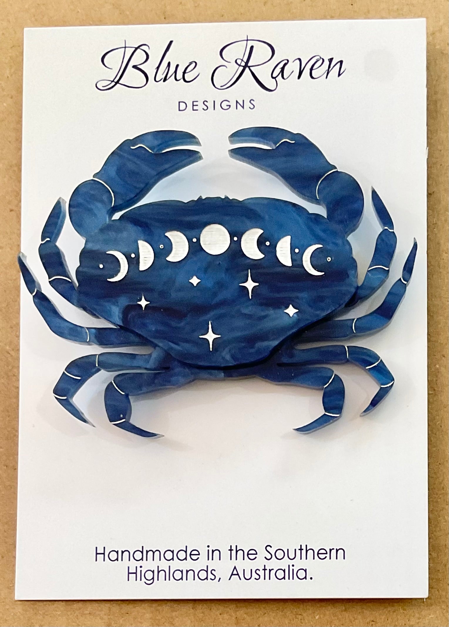 SAMPLE Crab Brooch | Blue Raven Designs Australia