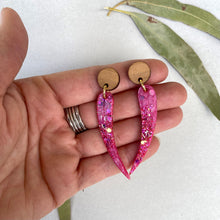 Load image into Gallery viewer, SECONDS Gum Leaf earrings - Pink

