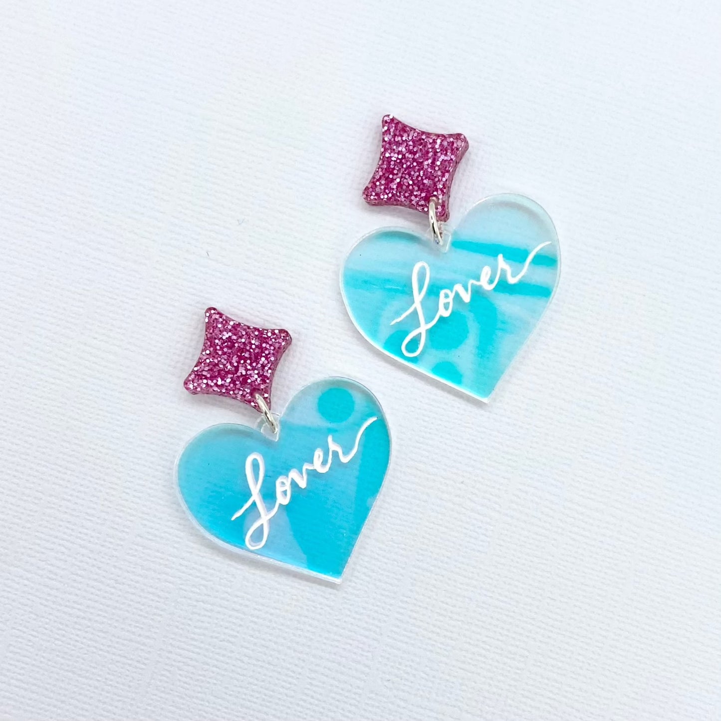 'Lover' Heart Earrings